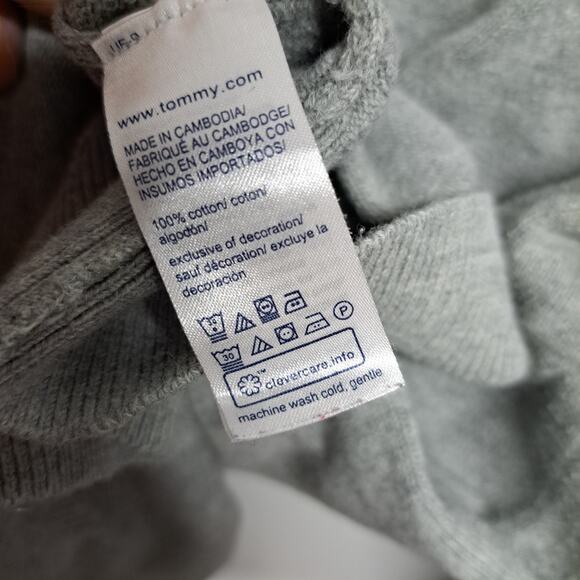 Tommy Hilfiger Men's Shirt & Sweater Bundle Size L Gray Logo Stripe Casual Lot - Picture 4 of 12